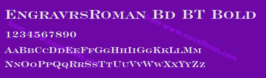 Engravrs Roman Bd BT BoldPreview