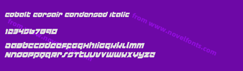 Cobalt Corsair Condensed ItalicPreview