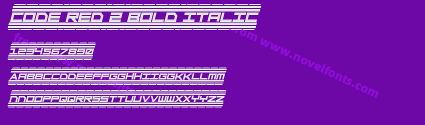 Code Red 2 Bold ItalicPreview