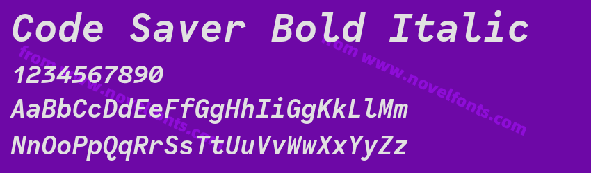 Code Saver Bold ItalicPreview