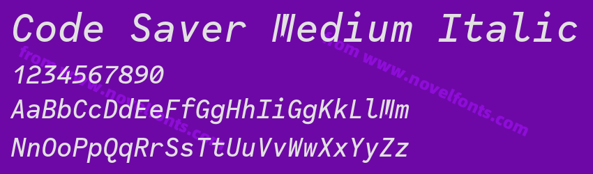 Code Saver Medium ItalicPreview
