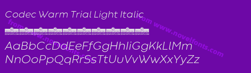 CodecWarmTrial-LightItalicPreview