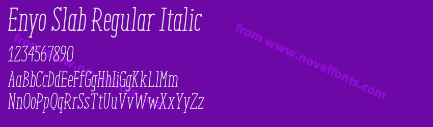 Enyo Slab Regular ItalicPreview