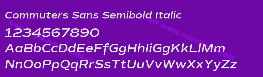 Commuters Sans Semibold ItalicPreview