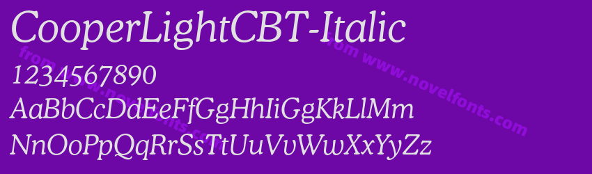 CooperLightCBT-ItalicPreview