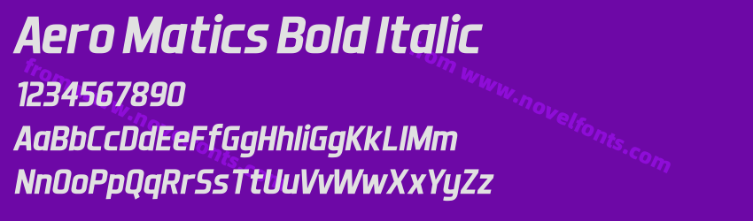 Aero Matics Bold ItalicPreview