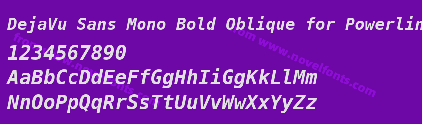 DejaVu Sans Mono Bold Oblique for PowerlinePreview