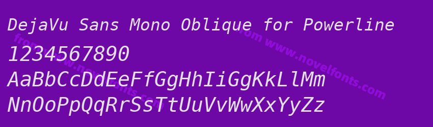 DejaVu Sans Mono Oblique for PowerlinePreview