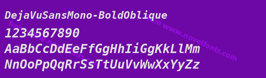 DejaVuSansMono-BoldObliquePreview