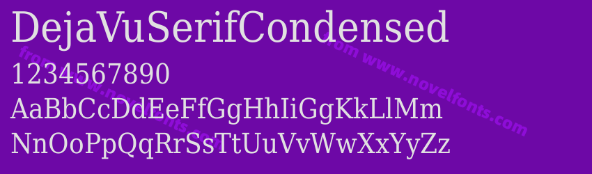 DejaVuSerifCondensedPreview