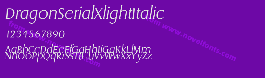 DragonSerialXlightItalicPreview