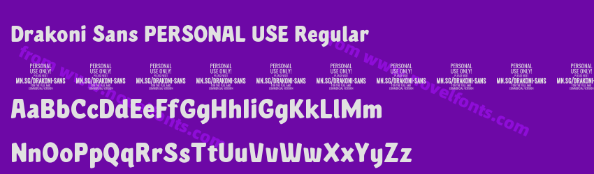 Drakoni Sans PERSONAL USE RegularPreview