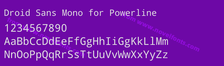 Droid Sans Mono for PowerlinePreview