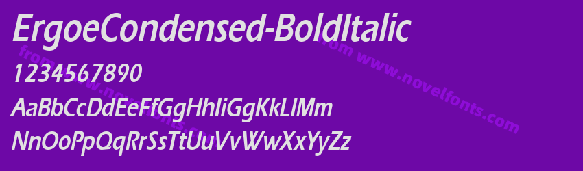 ErgoeCondensed-BoldItalicPreview