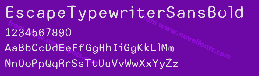 EscapeTypewriterSansBoldPreview