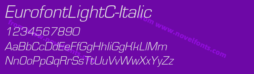 EurofontLightC-ItalicPreview