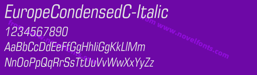 EuropeCondensedC-ItalicPreview