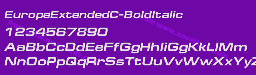 EuropeExtendedC-BoldItalicPreview