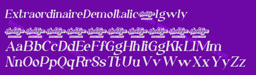 ExtraordinaireDemoItalic-lgwlyPreview