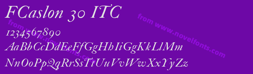 FCaslon 30 ITCPreview