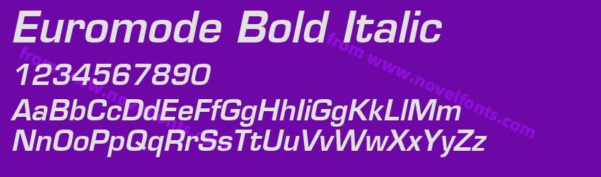 Euromode Bold ItalicPreview