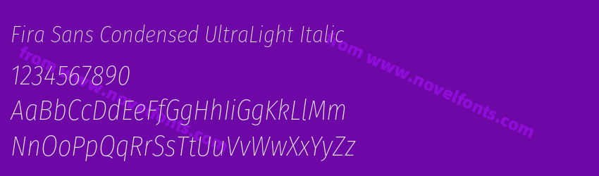 Fira Sans Condensed UltraLight ItalicPreview