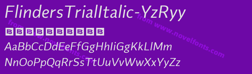 FlindersTrialItalic-YzRyyPreview