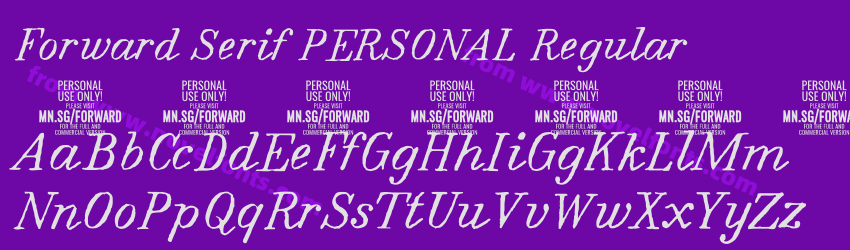 Forward Serif PERSONAL RegularPreview