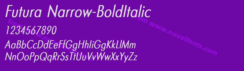 Futura Narrow-BoldItalicPreview