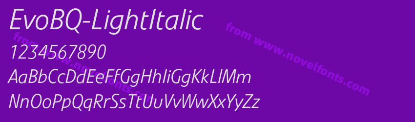 EvoBQ-LightItalicPreview
