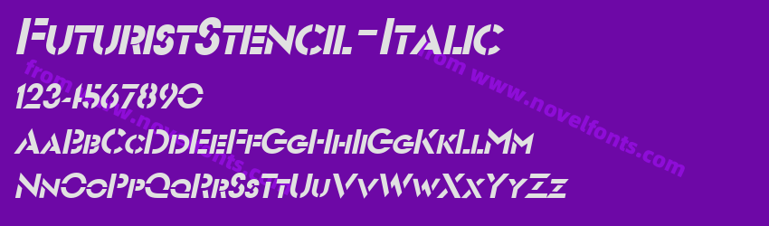 FuturistStencil-ItalicPreview