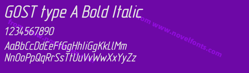 GOST type A Bold ItalicPreview