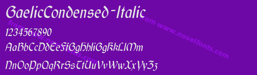 GaelicCondensed-ItalicPreview