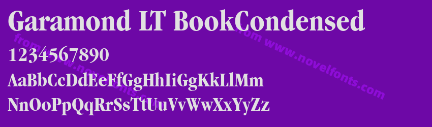 Garamond LT BookCondensedPreview