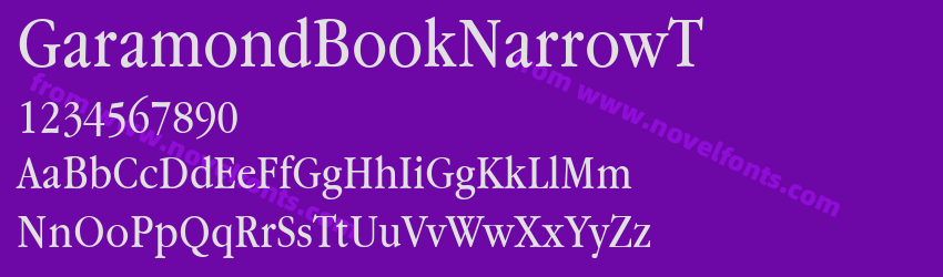 GaramondBookNarrowTPreview