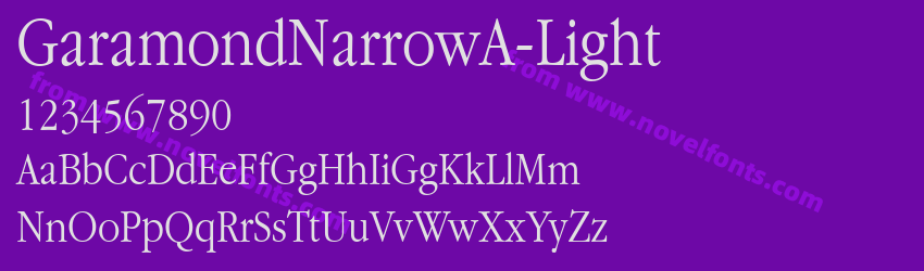 GaramondNarrowA-LightPreview