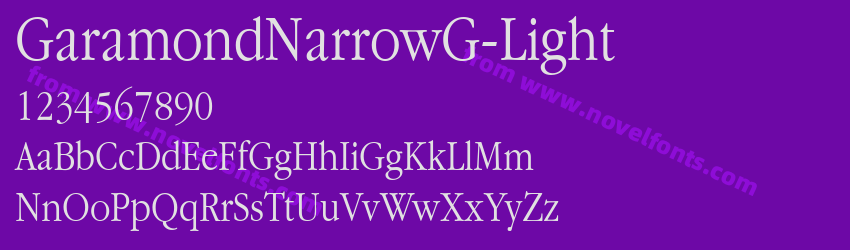 GaramondNarrowG-LightPreview