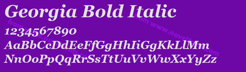 Georgia Bold ItalicPreview