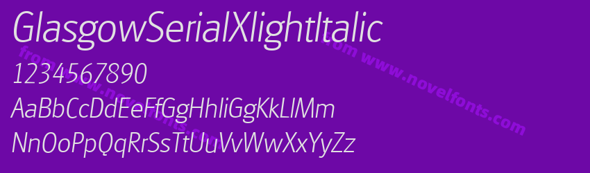 GlasgowSerialXlightItalicPreview