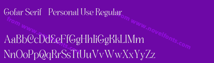 Gofar Serif - Personal Use RegularPreview