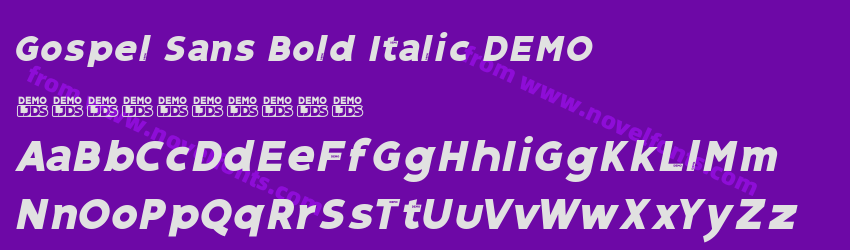 Gospel Sans Bold Italic DEMOPreview