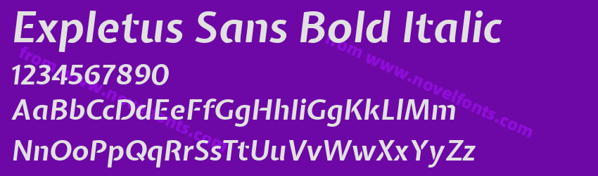 Expletus Sans Bold ItalicPreview