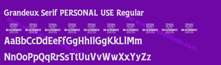 Grandeux Serif PERSONAL USE RegularPreview