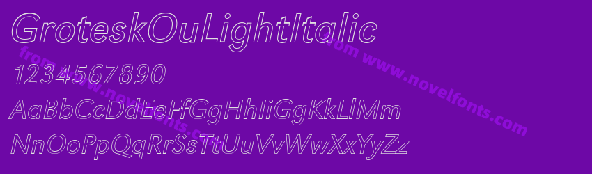 GroteskOuLightItalicPreview