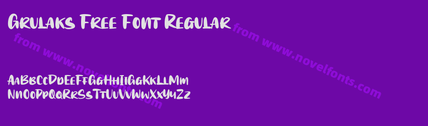 Grulaks Free Font RegularPreview