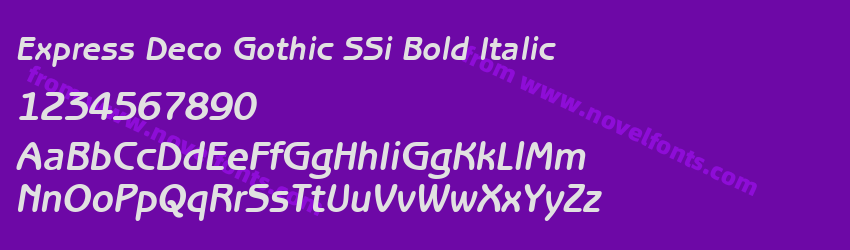 Express Deco Gothic S Si Bold ItalicPreview