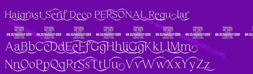 Haigrast Serif Deco PERSONAL RegularPreview