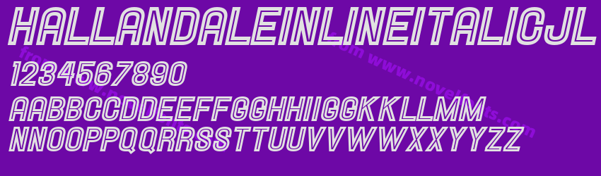 HallandaleInlineItalicJLPreview