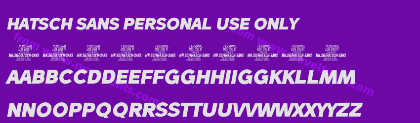 Hatsch Sans PERSONAL USE ONLYPreview