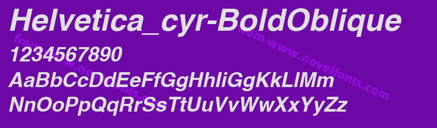 Helvetica_cyr-BoldObliquePreview